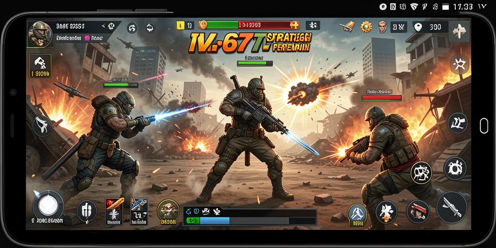 Screenshot gameplay 567TV menampilkan aksi pertempuran yang mendebarkan.