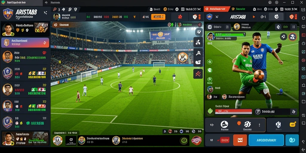 Tampilan gameplay ARISTA88 dengan berbagai opsi taruhan olahraga.