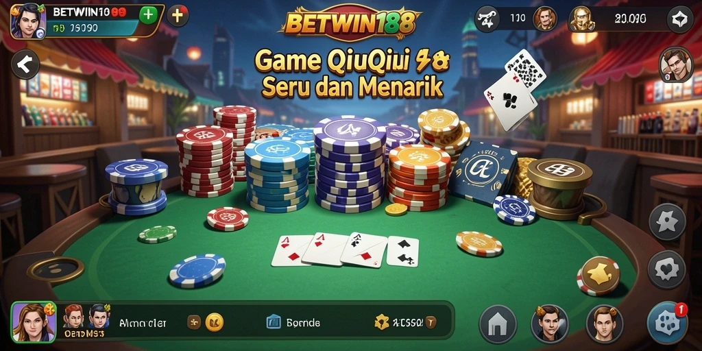 Tampilan menarik dari gameplay QiuQiu BETWIN188.