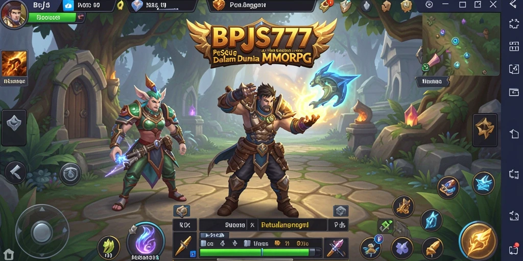 Tampilan gameplay memukau dalam BPJS777 yang menunjukkan aksi pertarungan yang seru.