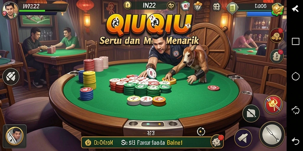 Screenshot gameplay QiuQiu di IN22 menunjukkan pertarungan yang mendebarkan.