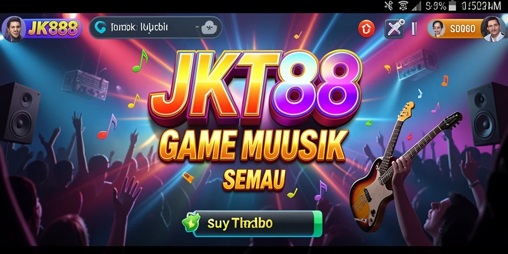 Screenshot gameplay JKT88 menampilkan antarmuka musik yang menarik dan interaktif.