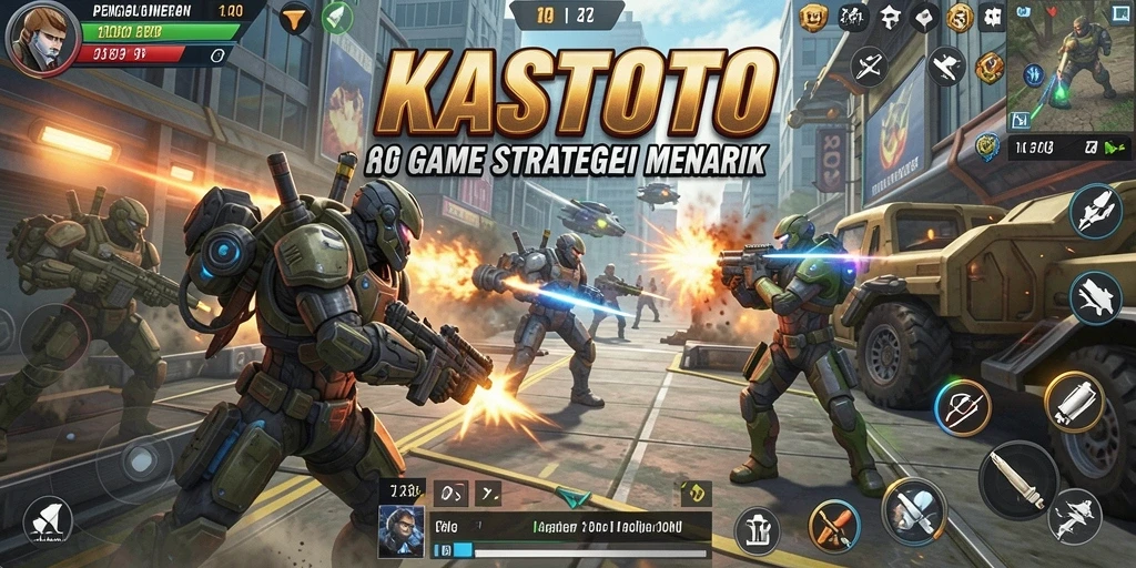 Skrin gameplay menarik dari KASTOTO dengan berbagai taktik strategis.