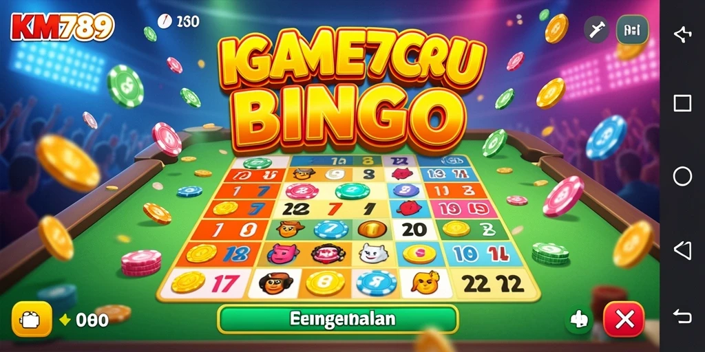 Tampilan gameplay Bingo yang mendebarkan di KM789.