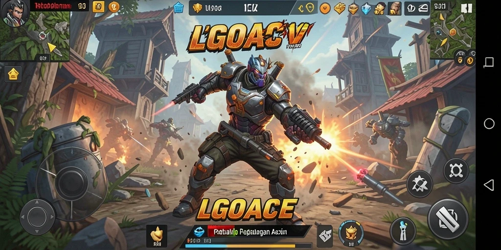 Tampilan layar gameplay LGOACE yang penuh aksi dan tantangan.