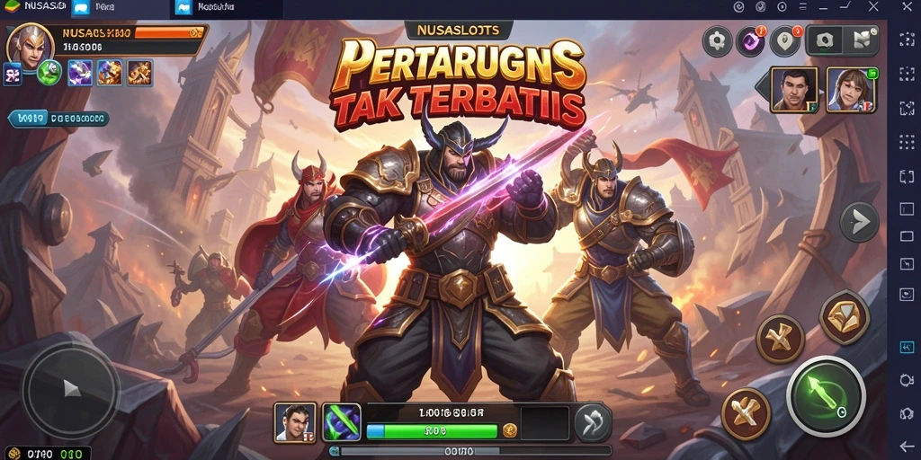 Tampilan gameplay NUSASLOTS menampilkan aksi pertarungan yang mendebarkan.