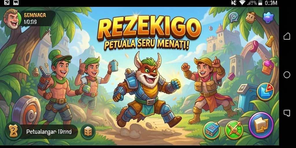Screenshot gameplay seru dari petualangan di REZEKIGO.