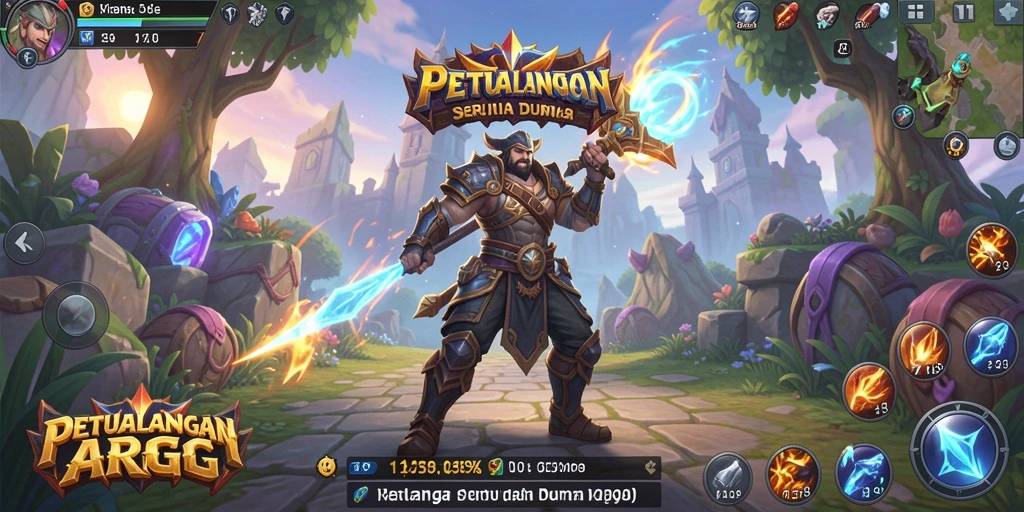 Tampilan gameplay ARPG V39 yang memukau dan penuh aksi.