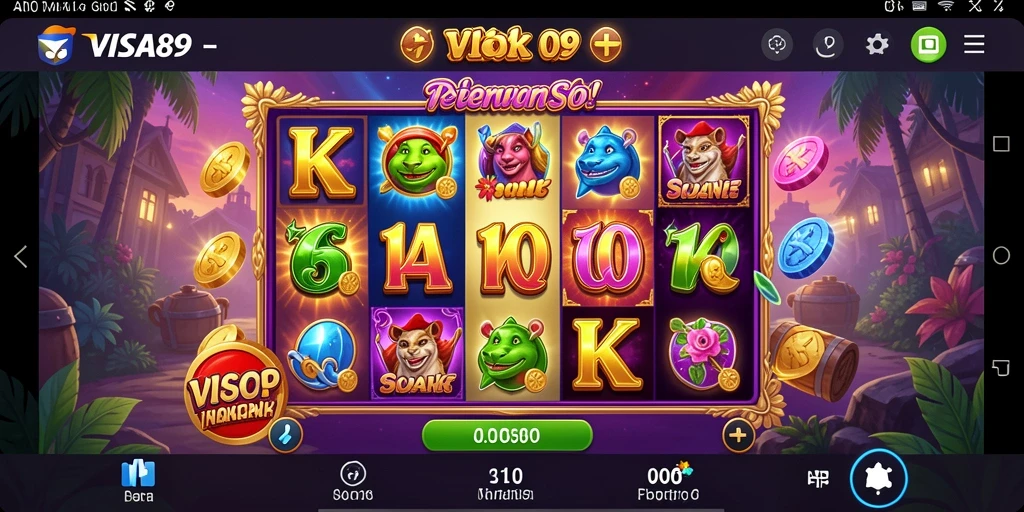 Tampilan gameplay menarik dari aplikasi Slot VISA89.